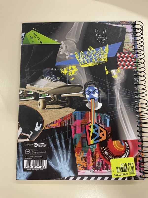 cahier A5 spirale couverture rigide skate boarding – Image 2